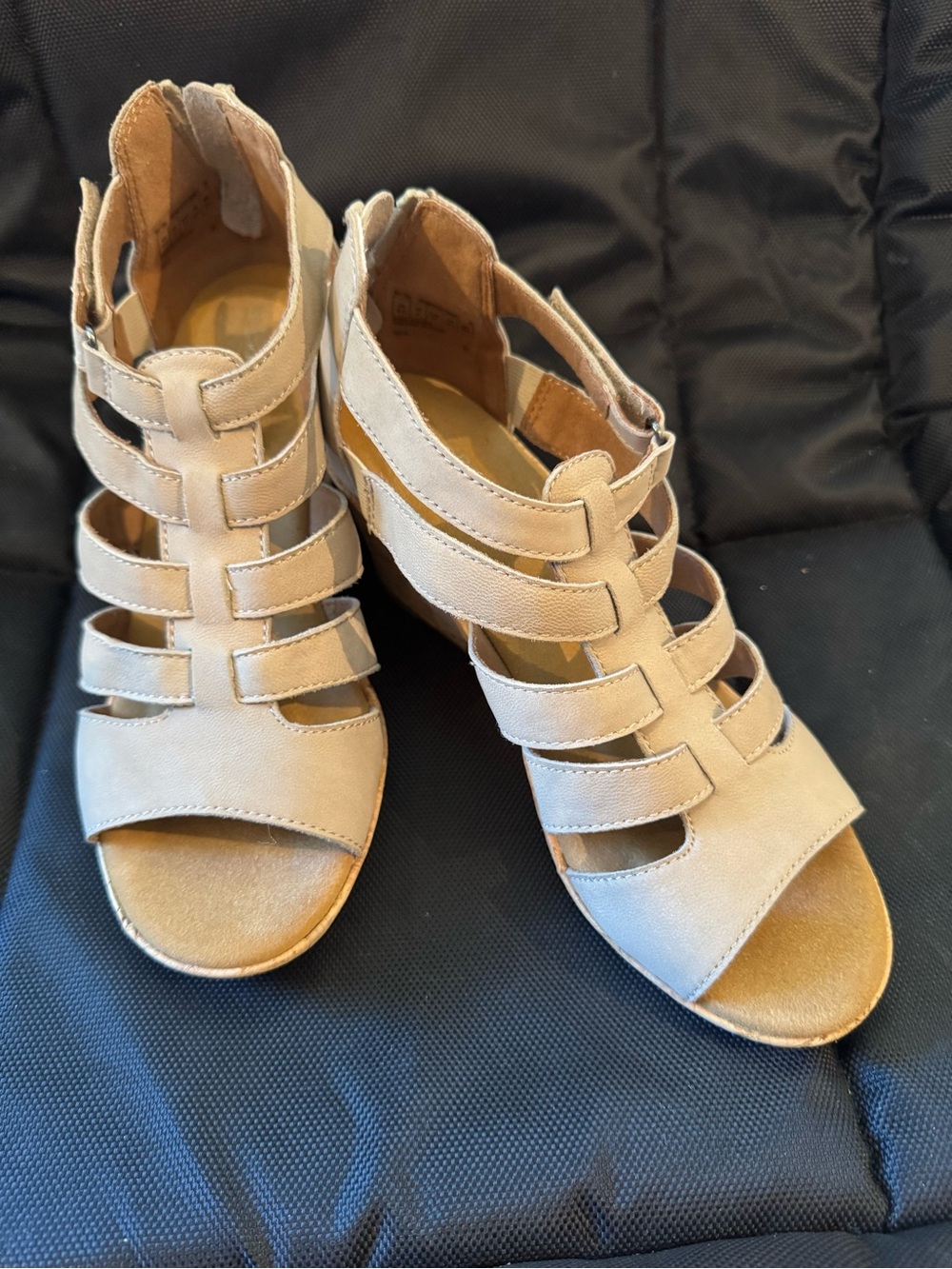 Rockport Briah Gladiator Wedge Sandals in Taupe